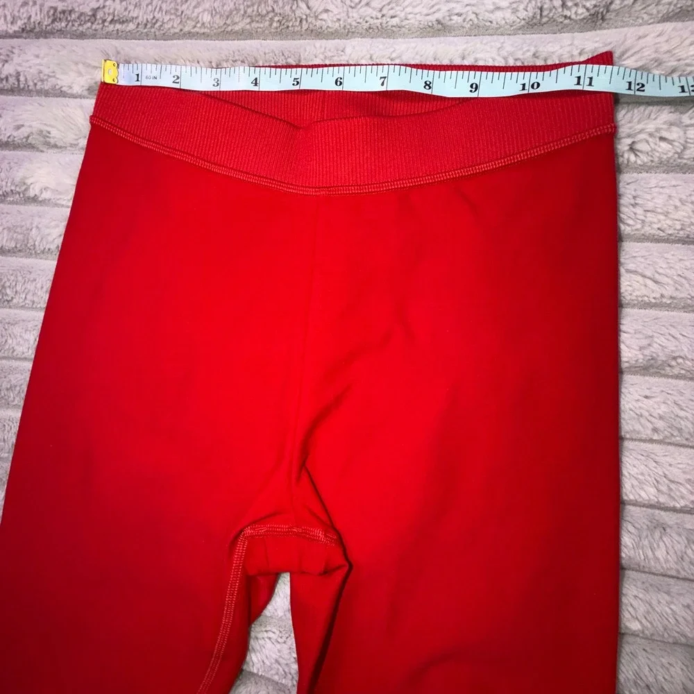 Alo Yoga Women Small Alosoft High-Waist Iconic 90's Capri Red Legging Long Short